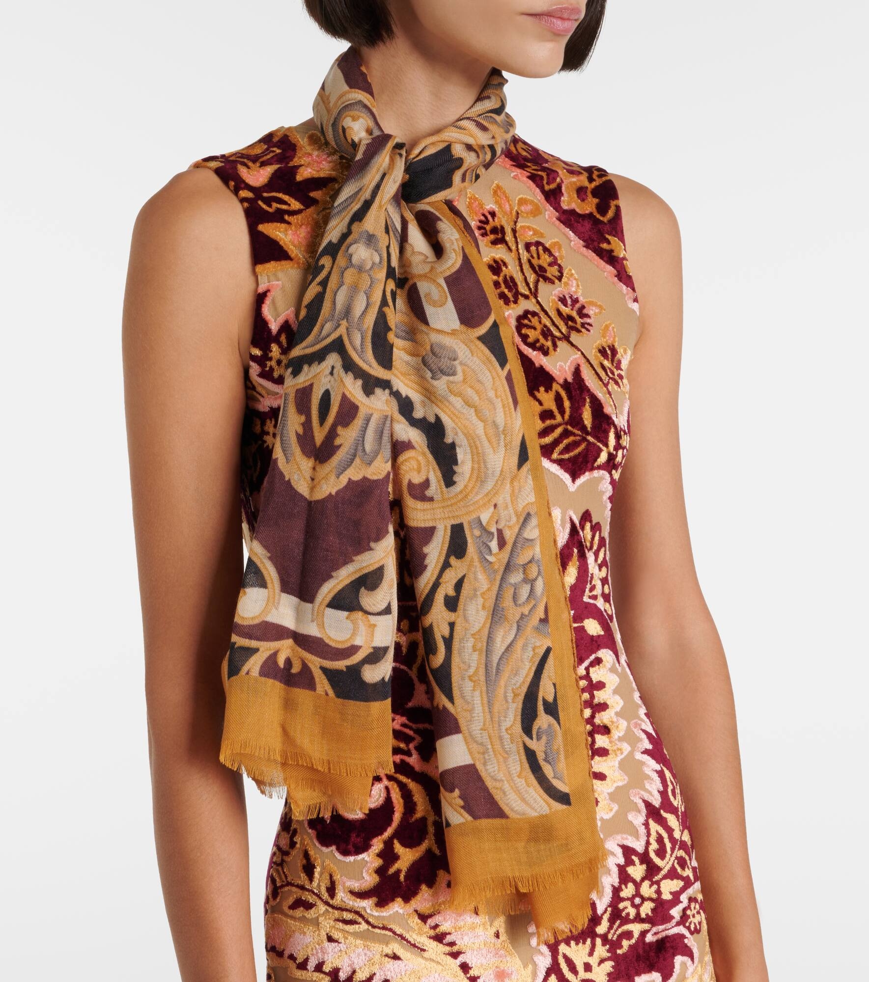 Printed cashmere scarf - 2