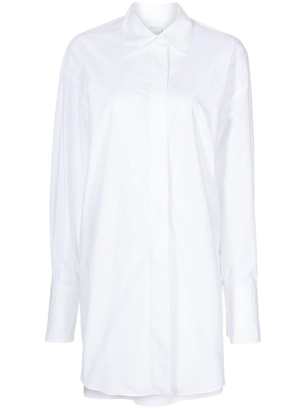 mini cotton shirt-dress - 1