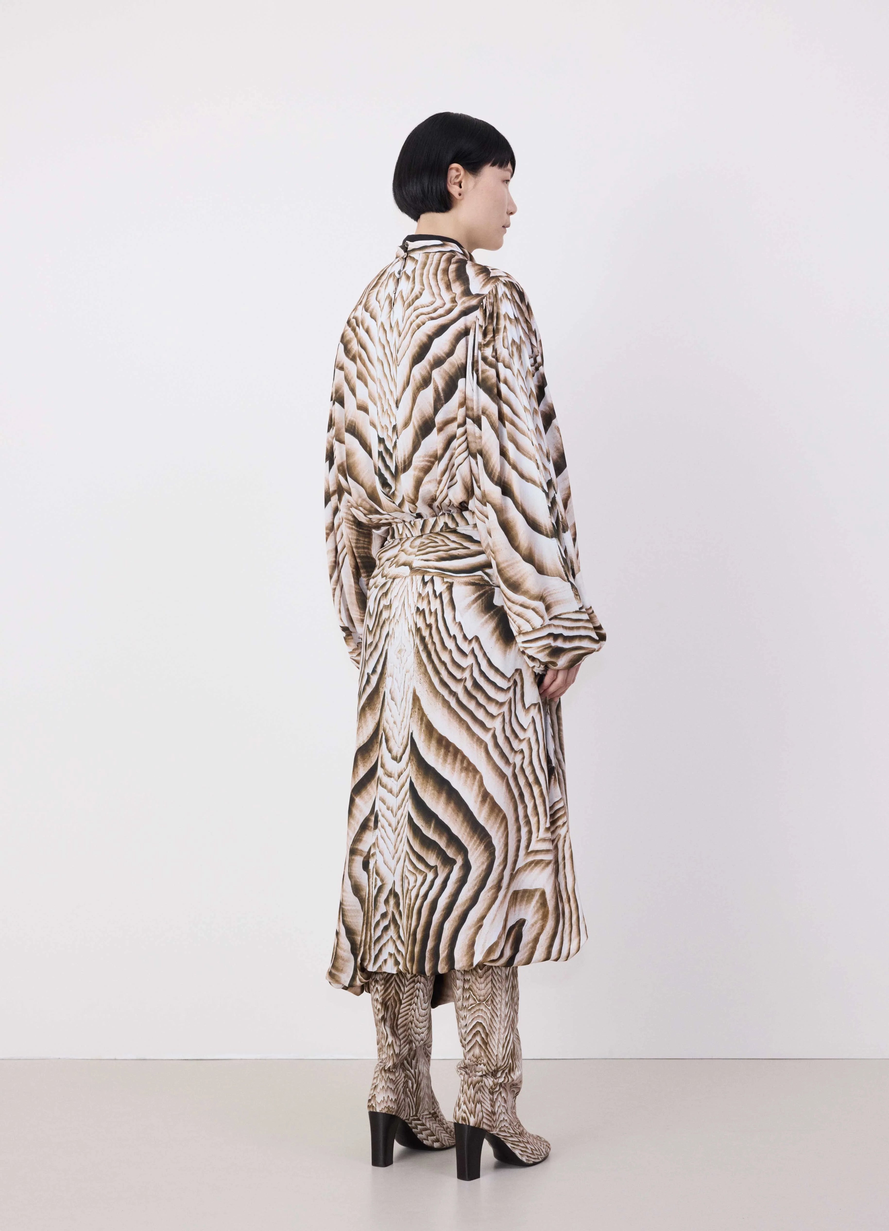 PRINTED KNOTTED DRESS - 2