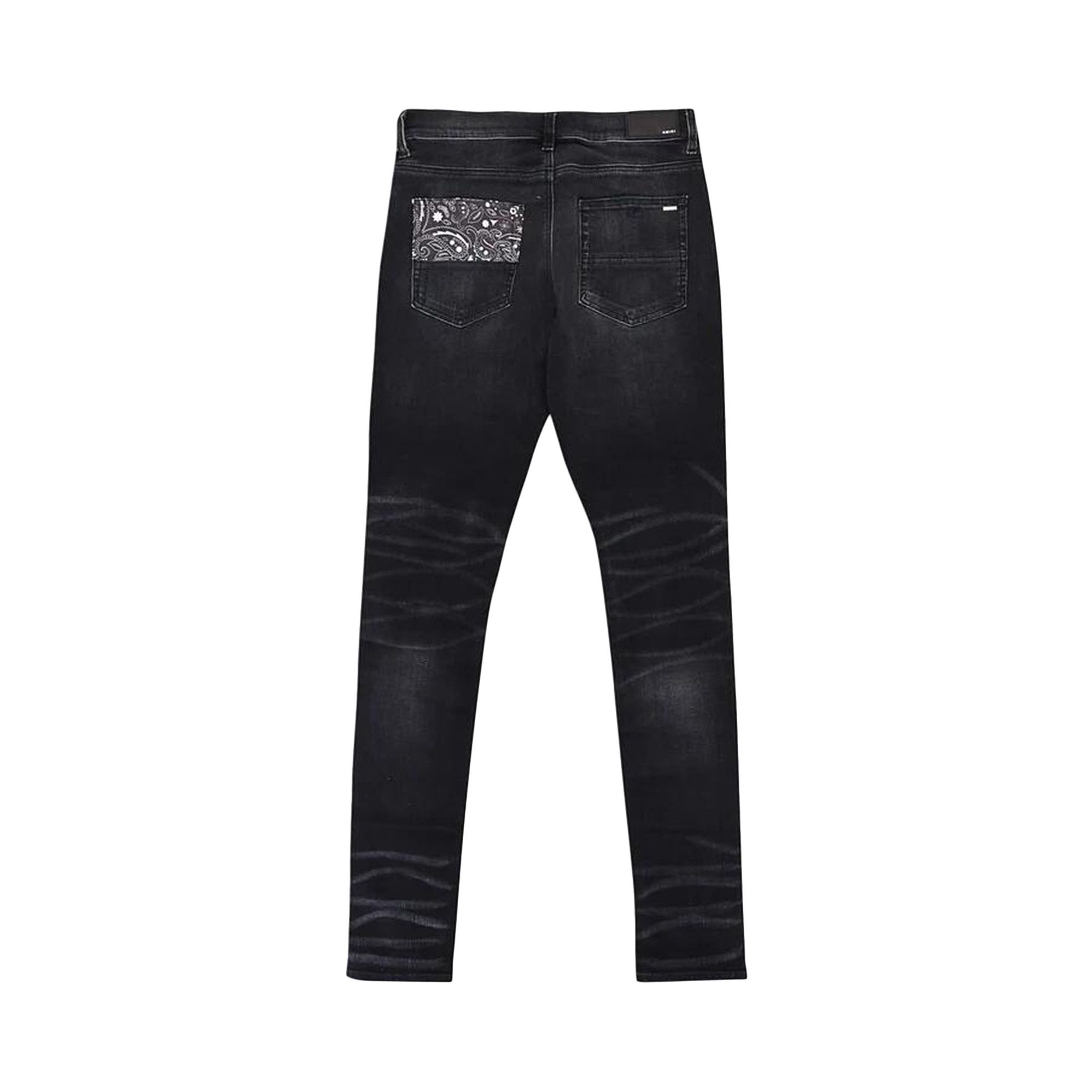 Amiri Vintage Bandana Artpatch Jean 'Aged Black' - 2