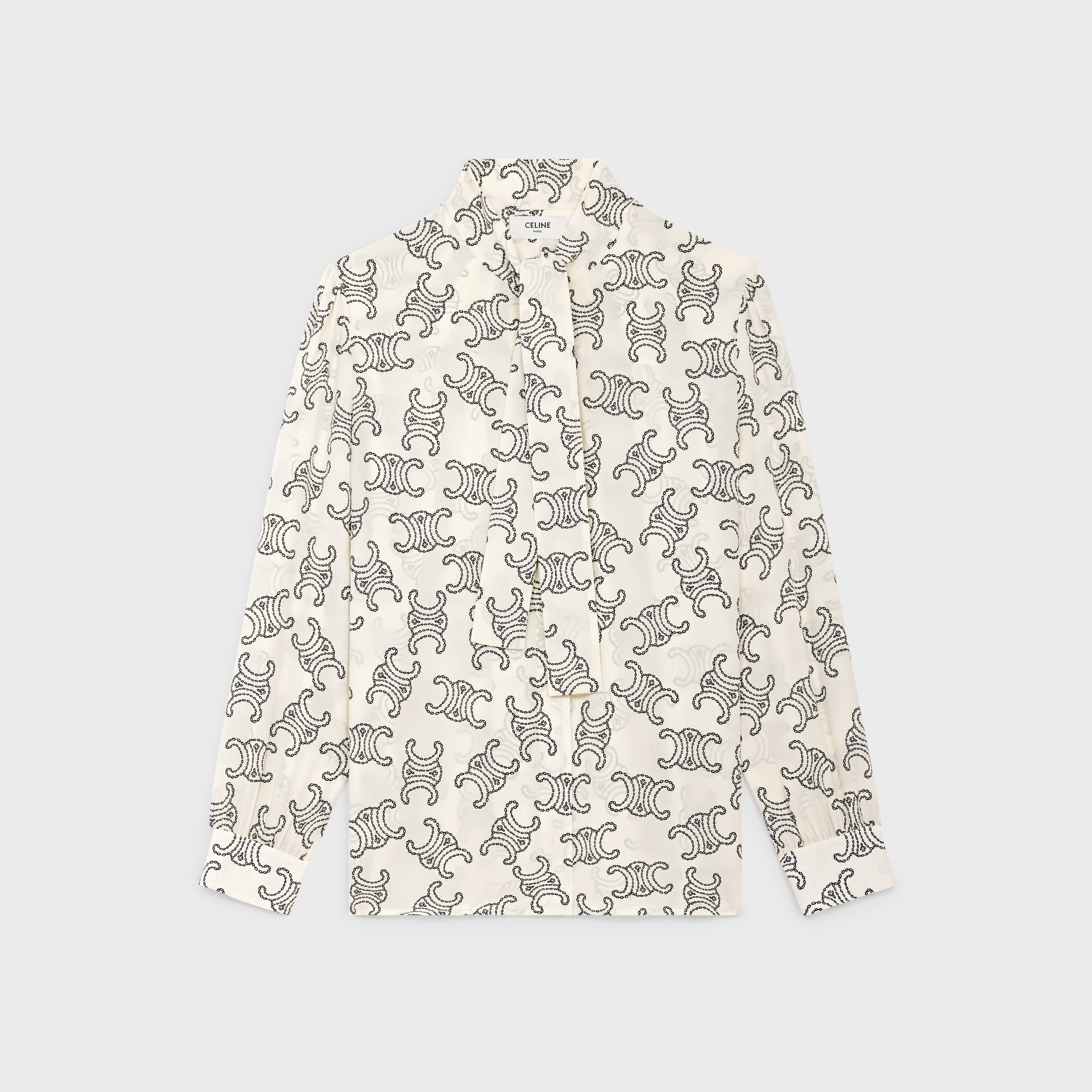 lavallière blouse in crêpe de chine - 1