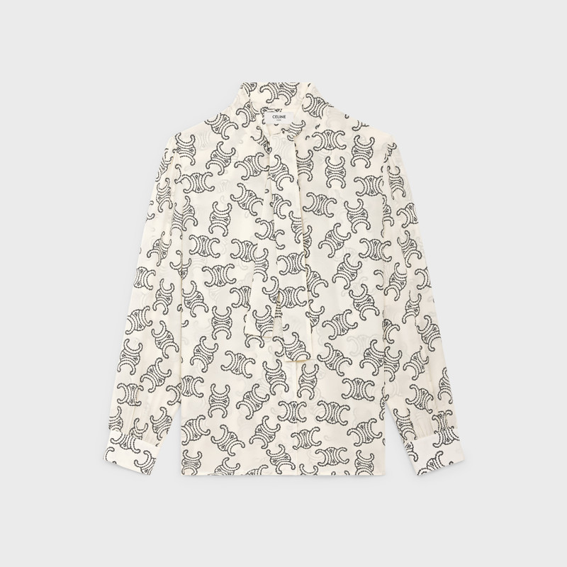 lavallière blouse in crêpe de chine 1