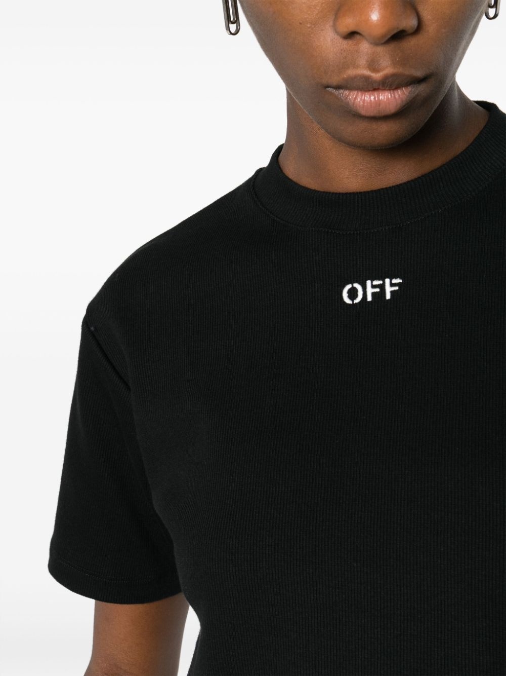 Off-Stamp cropped T-shirt - 5