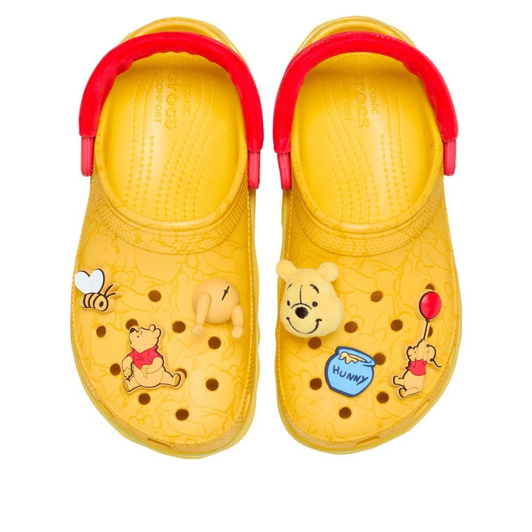 (WMNS) Crocs x Disney Winnie the Pooh Classic Platform Clog 'Yellow Red' 211092-90H - 4