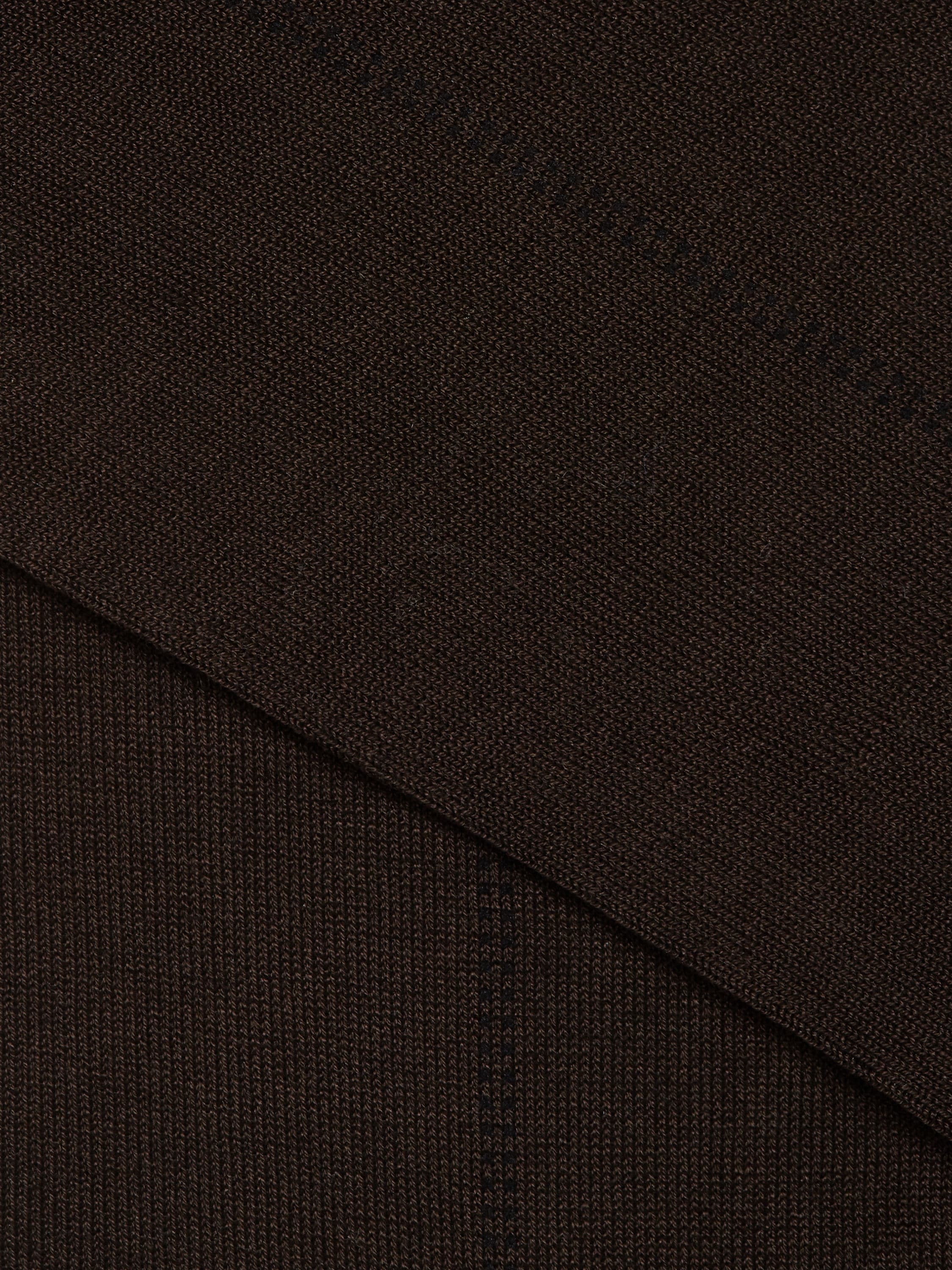 BROWN COTTON BLEND SOCKS - 2