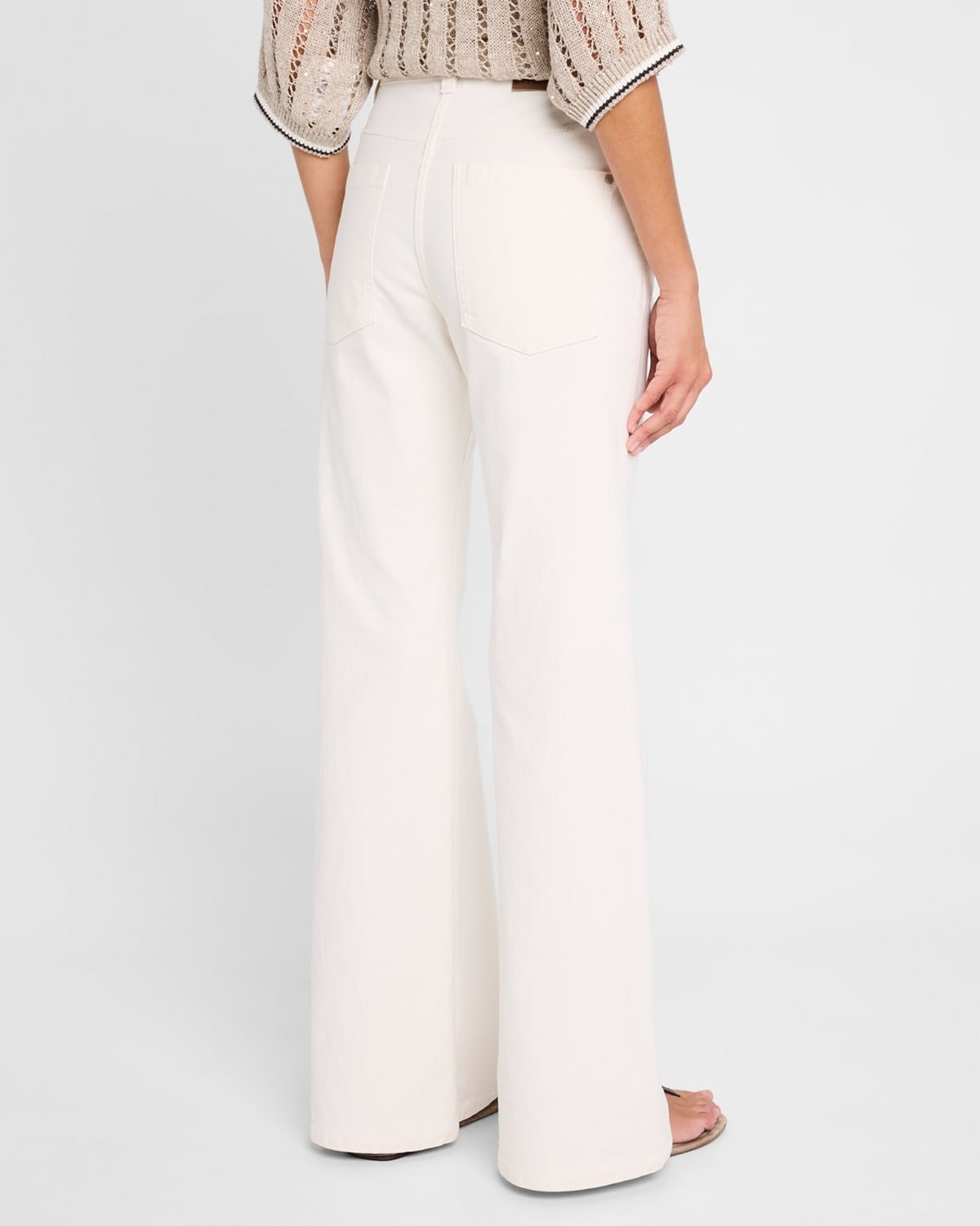 Mid-Rise Stretch Flare Jeans - 3