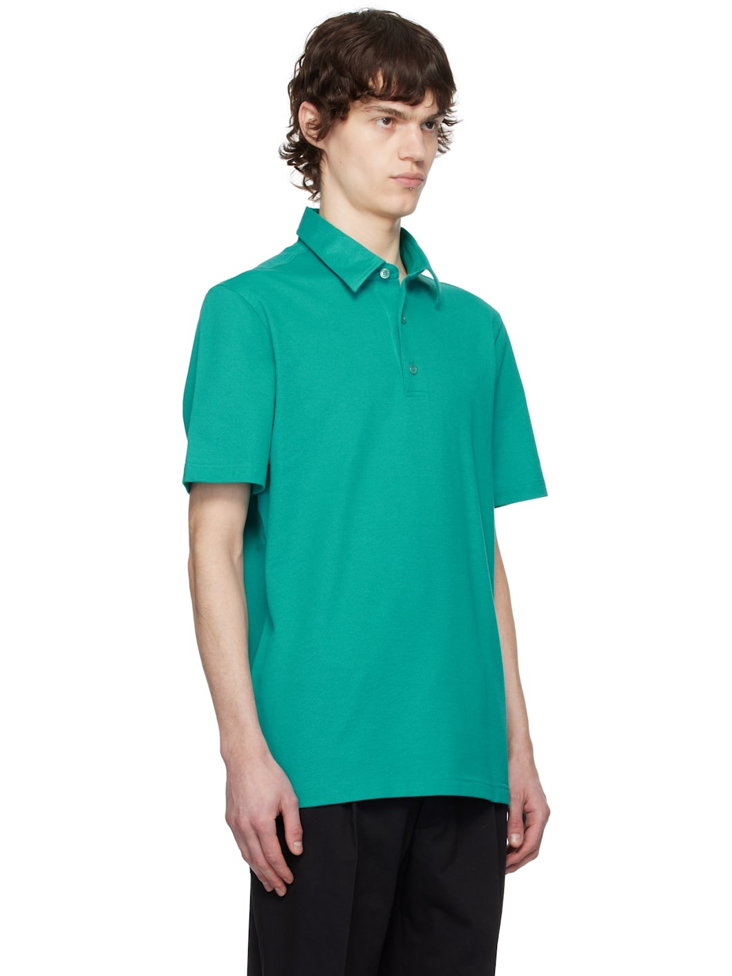 Blue Pique Polo - 2