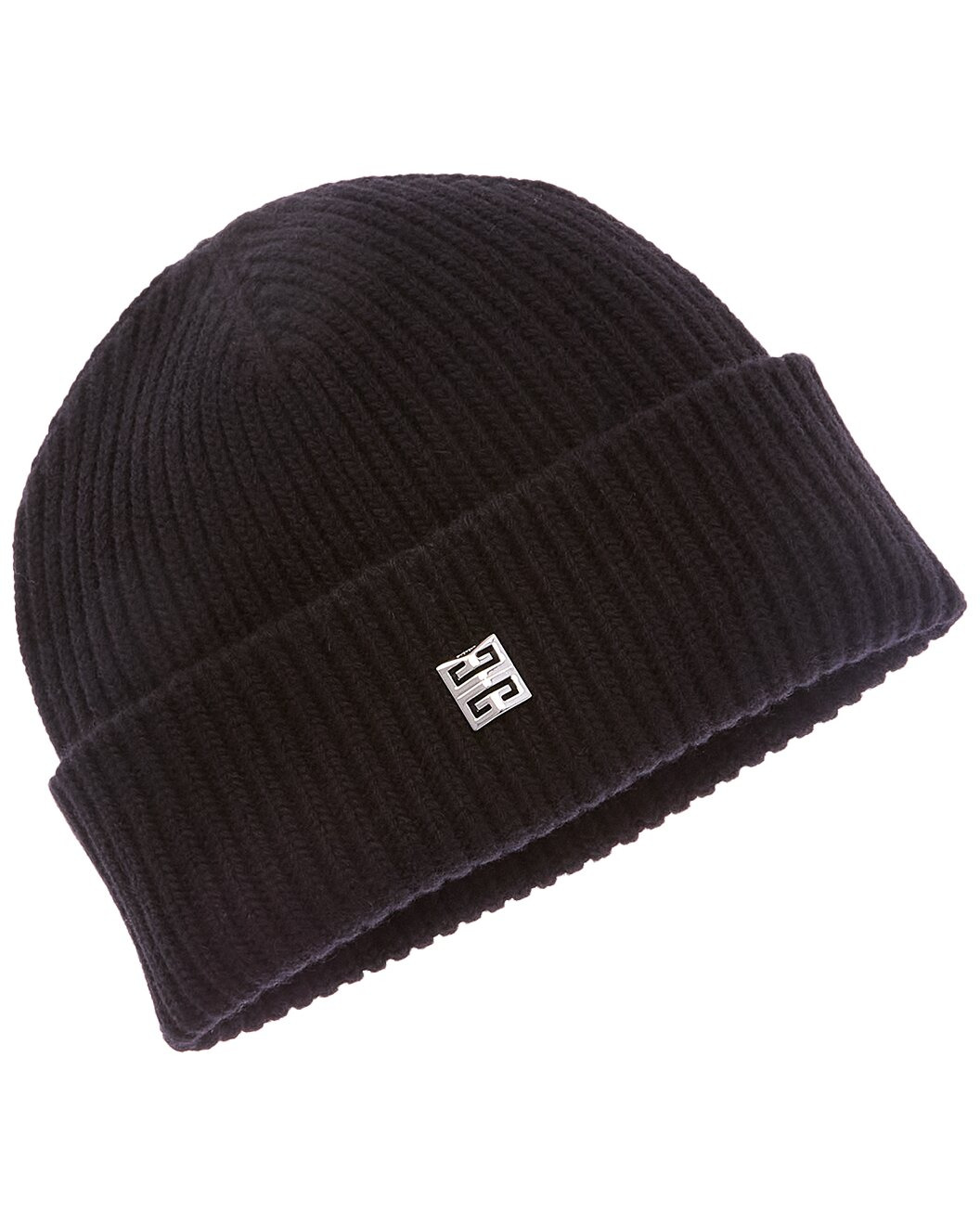 Givenchy 4G Metal Patch Wool & Cashmere-Blend Beanie - 1