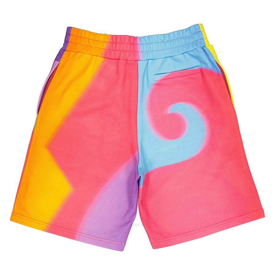 Moschino Multi Rainbow Print Cotton Sweat Shorts - 2