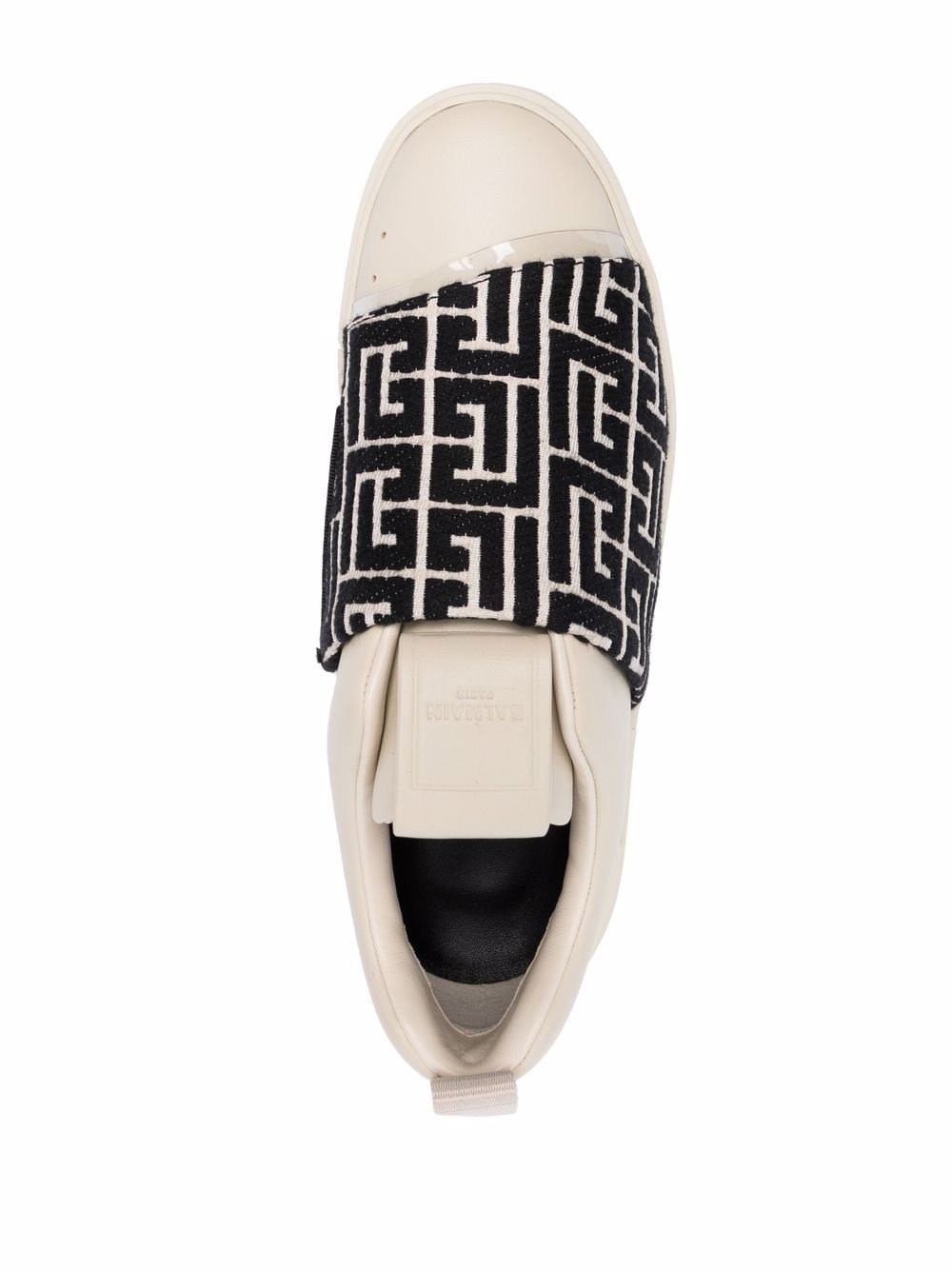 monogram pattern strap sneakers - 4