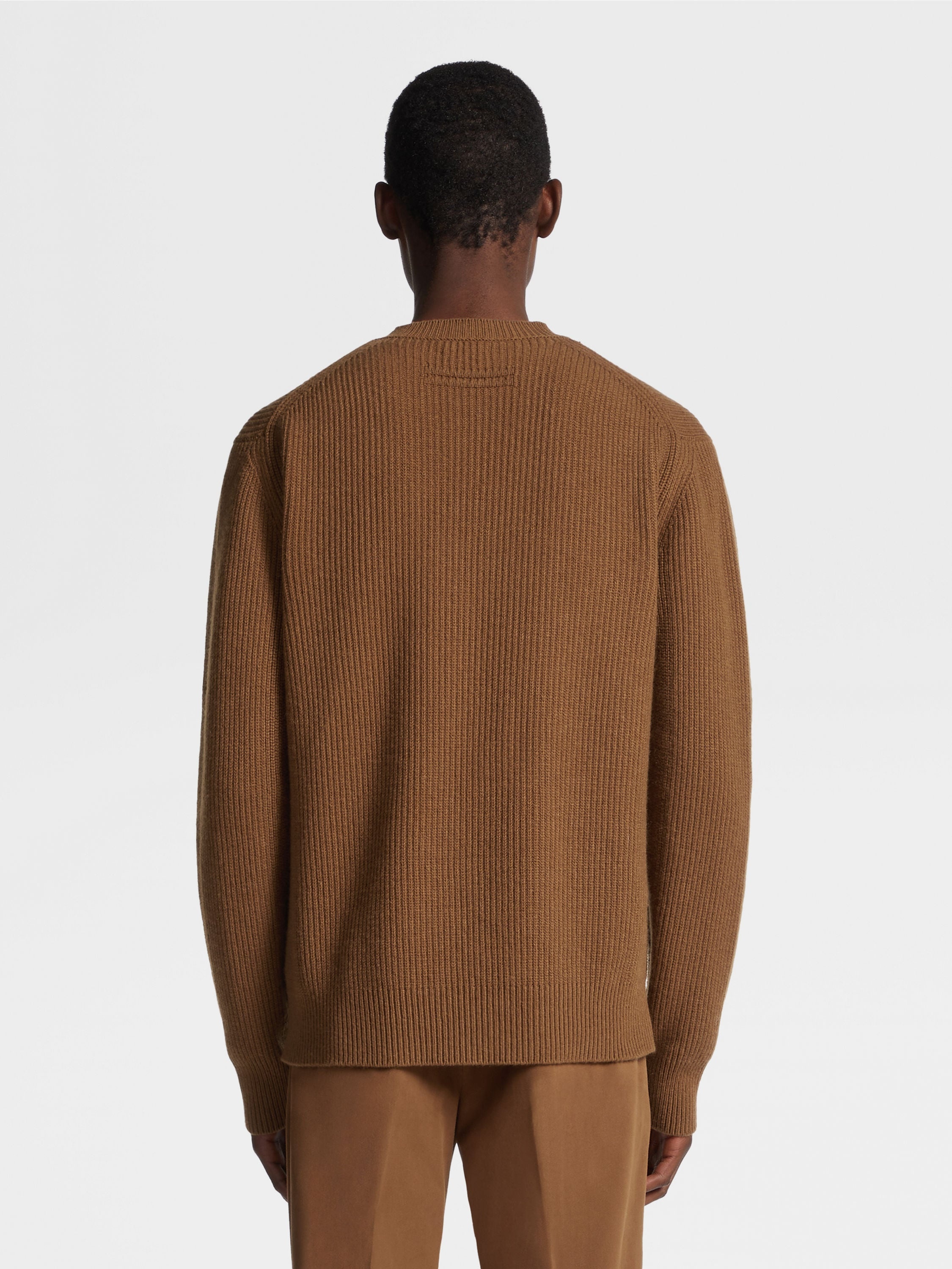 DARK FOLIAGE MÉLANGE OASI CASHMERE CREWNECK - 3