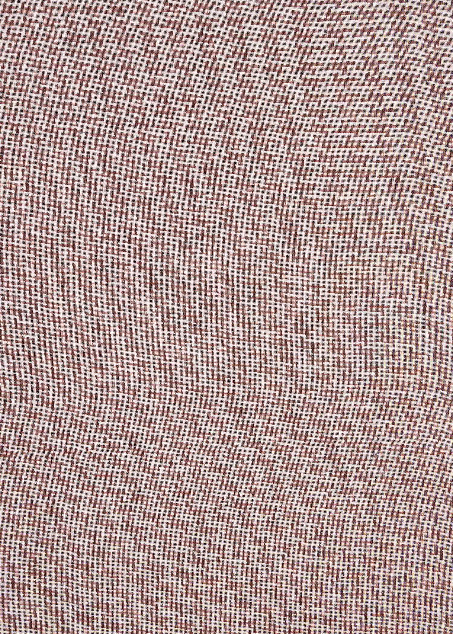 Orange Cotton-Blend Optic Houndstooth Scarf - 4