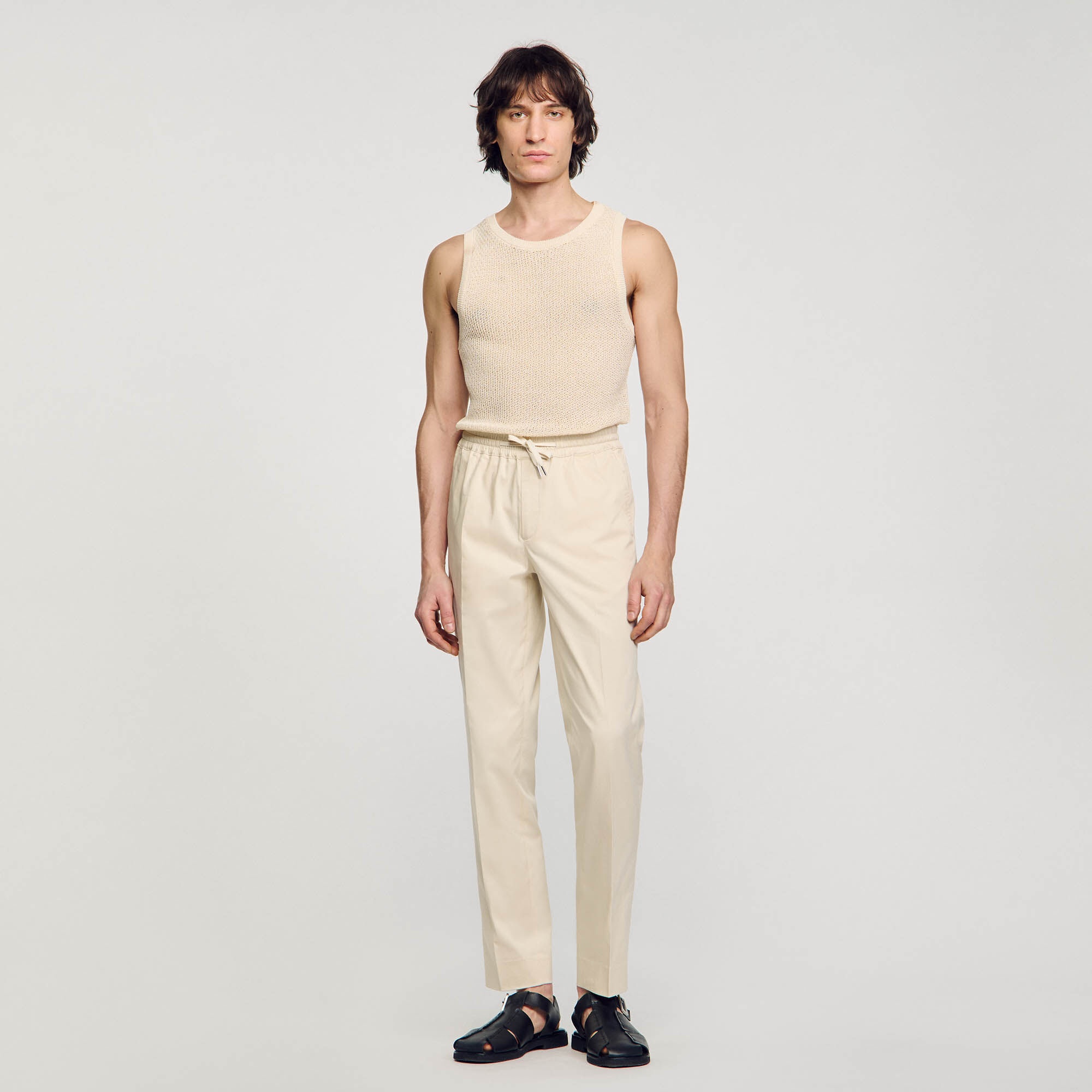 ELASTICATED STRAIGHT-LEG PANTS - 3
