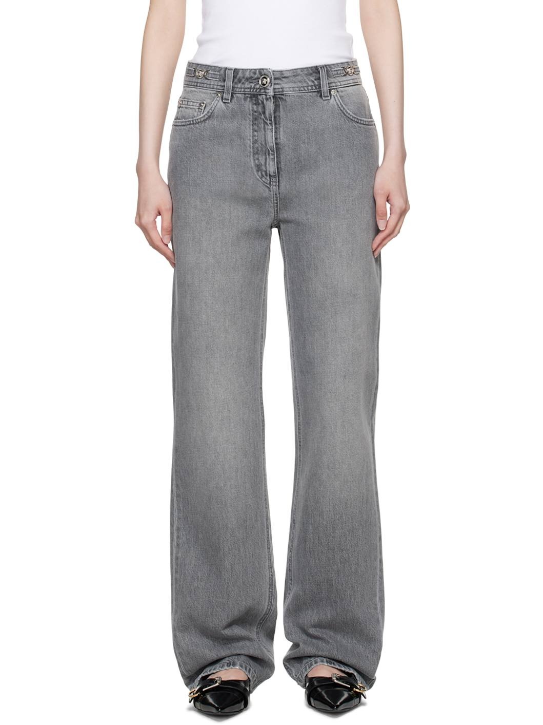 Gray Regular-Fit Medusa '95 Jeans - 1