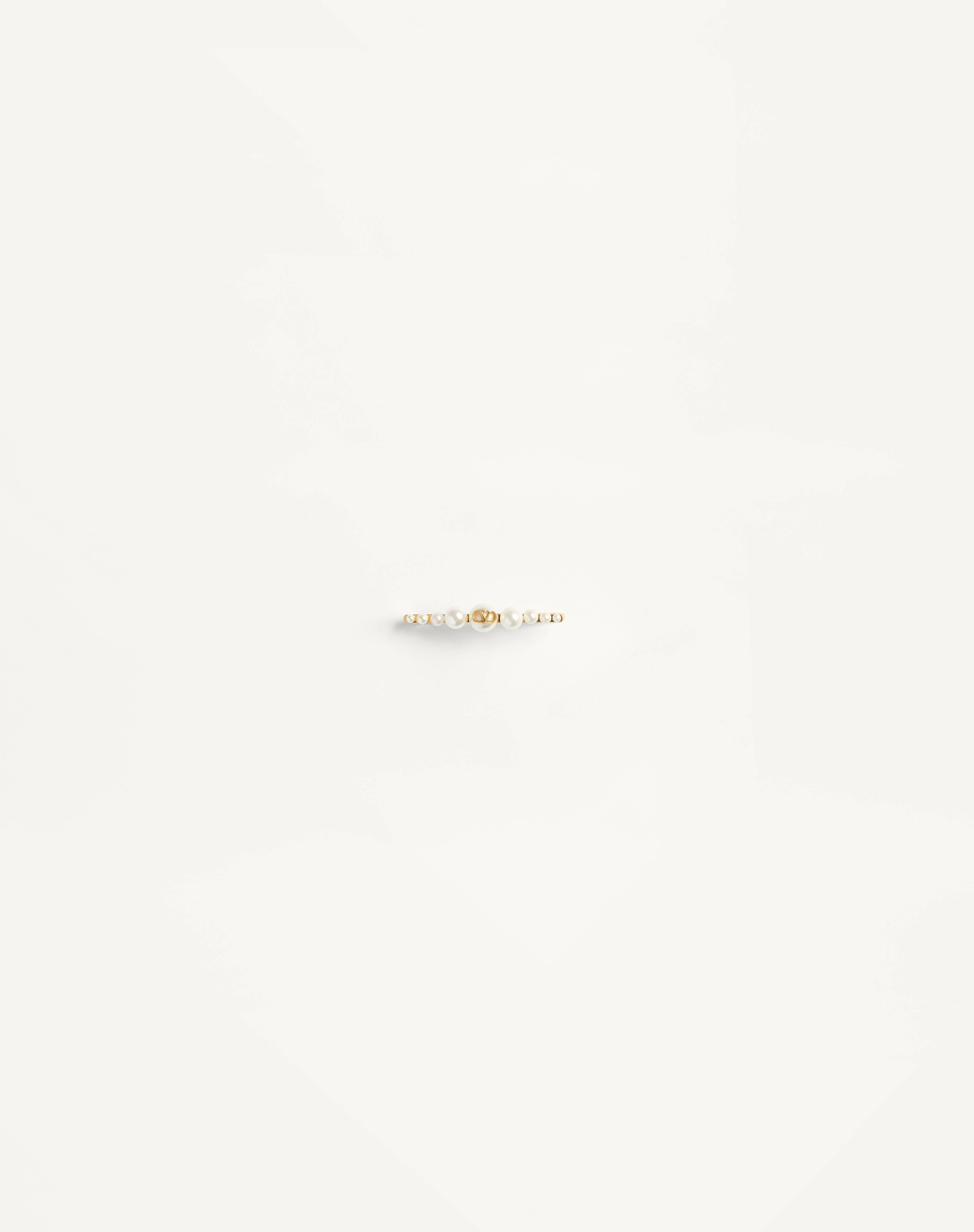 VLOGO SIGNATURE METAL AND PEARL TIE CLIP - 1