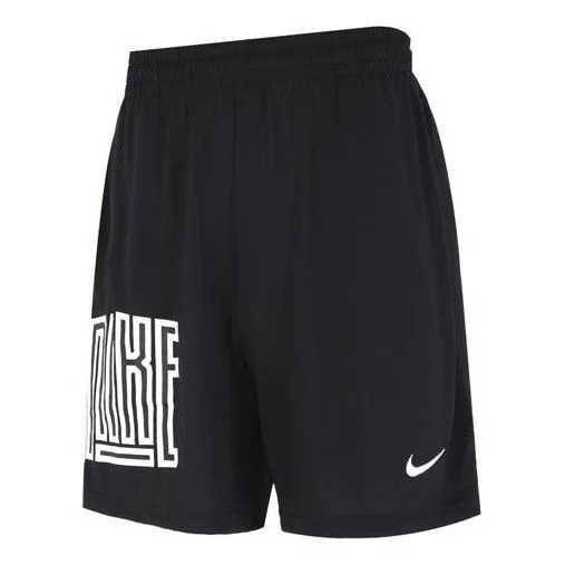 Men's Nike As Nk Df 8in Short Asym Str5 Alphabet Athleisure Casual Sports Woven Shorts Black DH7165- - 1