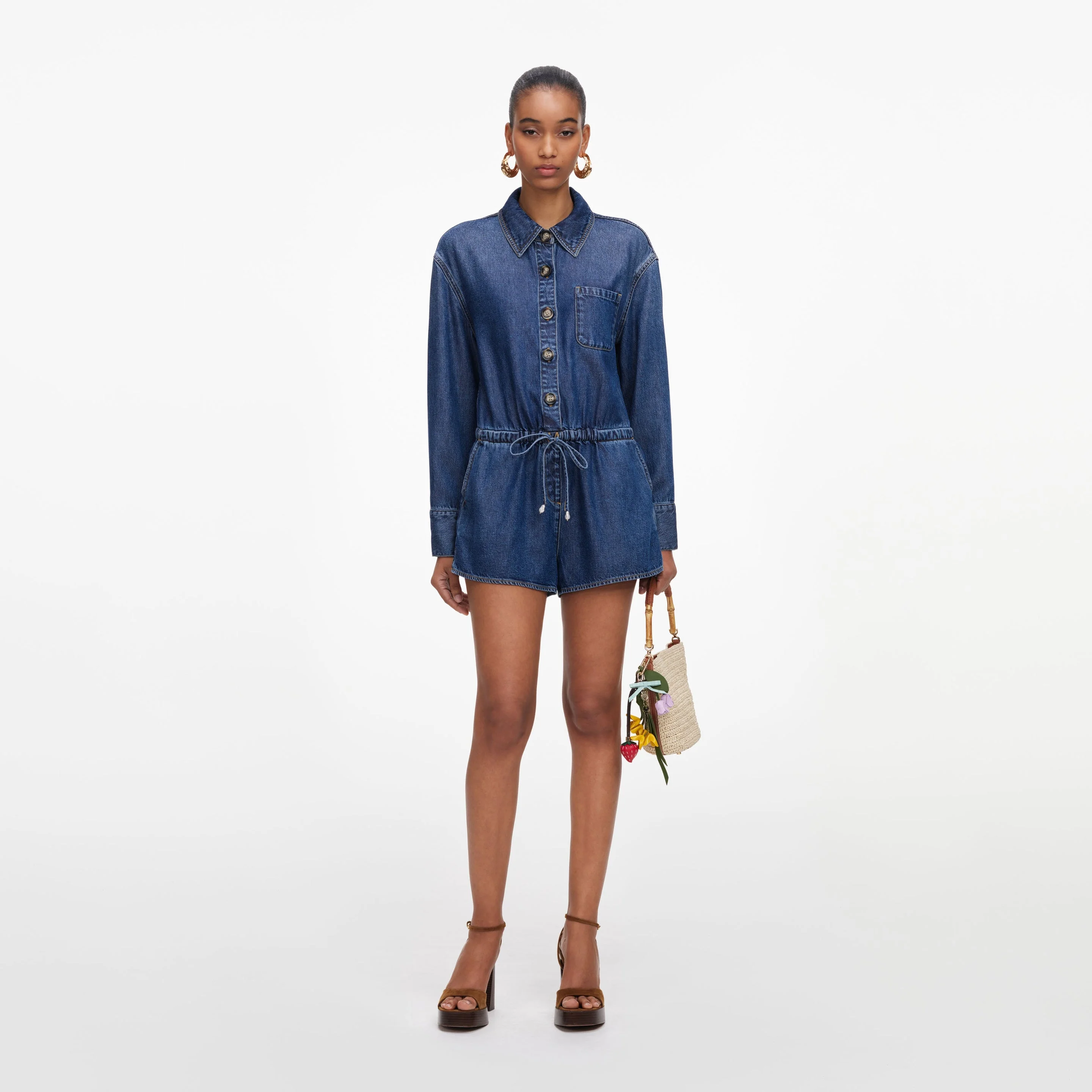 Denim Relaxed Fit Playsuit - 1