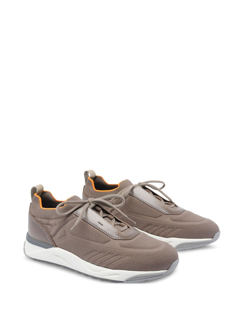 Santoni knitted lace-up sneakers outlook