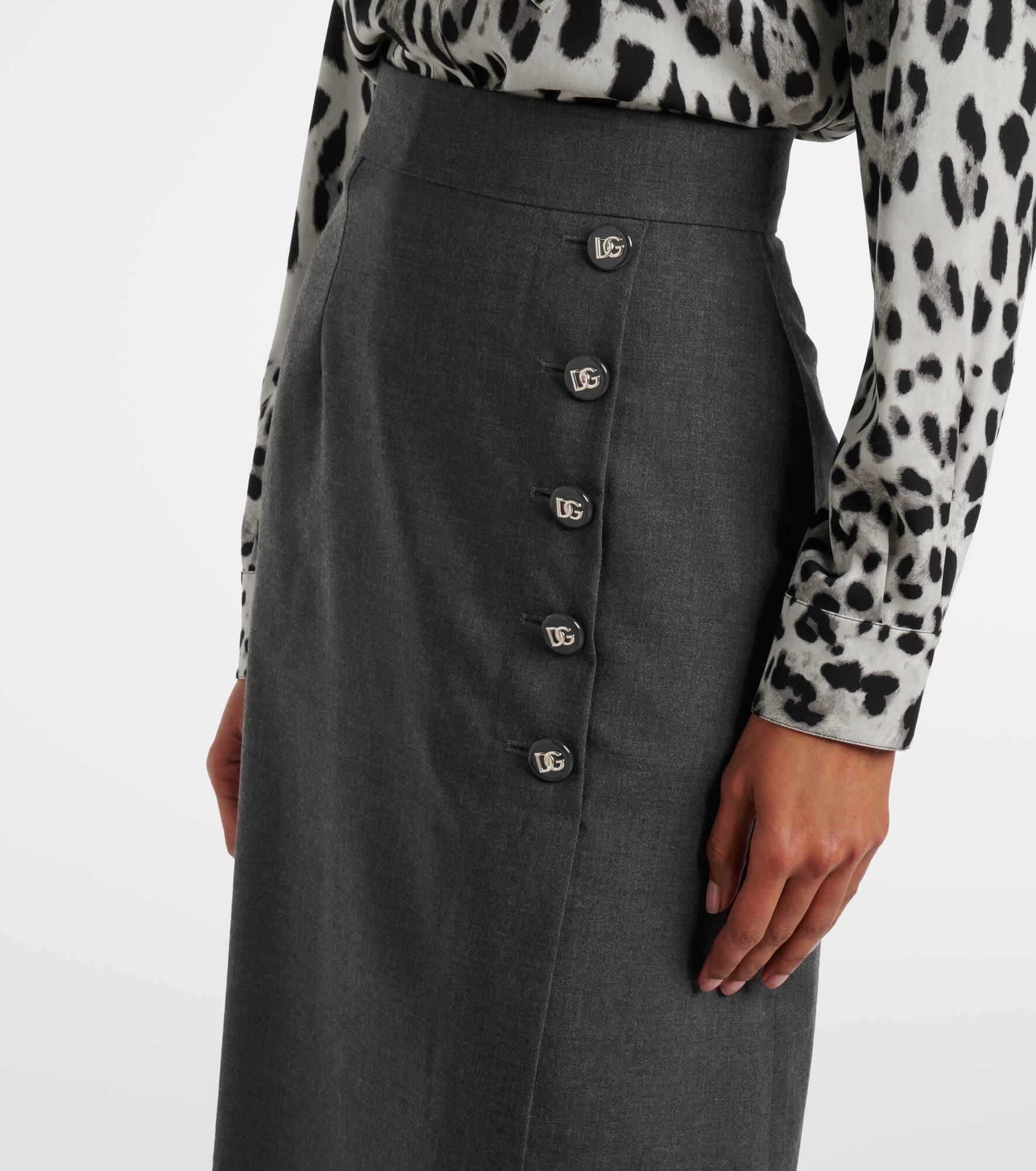 Virgin wool midi skirt - 4