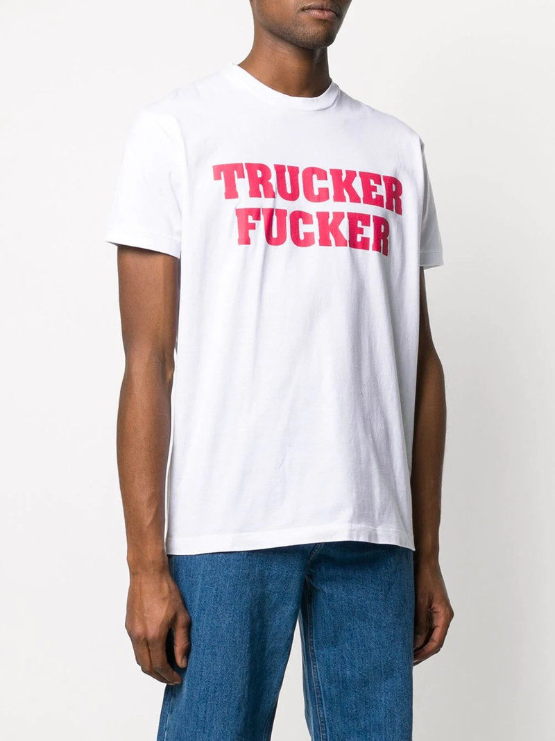 slogan-print box-cut T-shirt 3