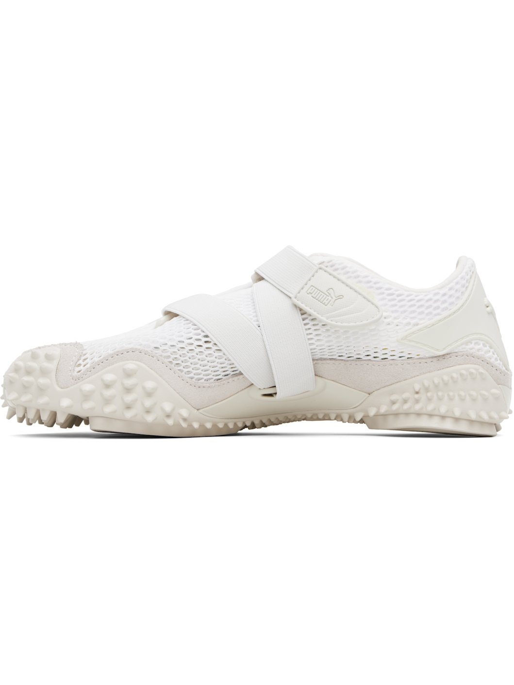 White & Gray Mostro Mesh Sneakers - 3