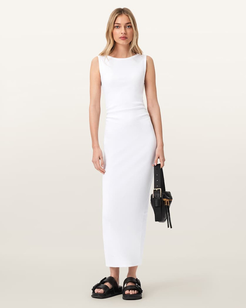 ALLSAINTS KATARINA BOAT NECK BODYCON FIT MAXI DRESS outlook