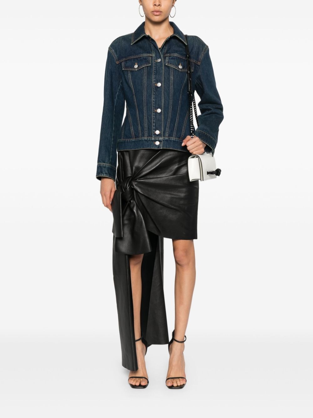 contrast-stitching cotton jacket - 2