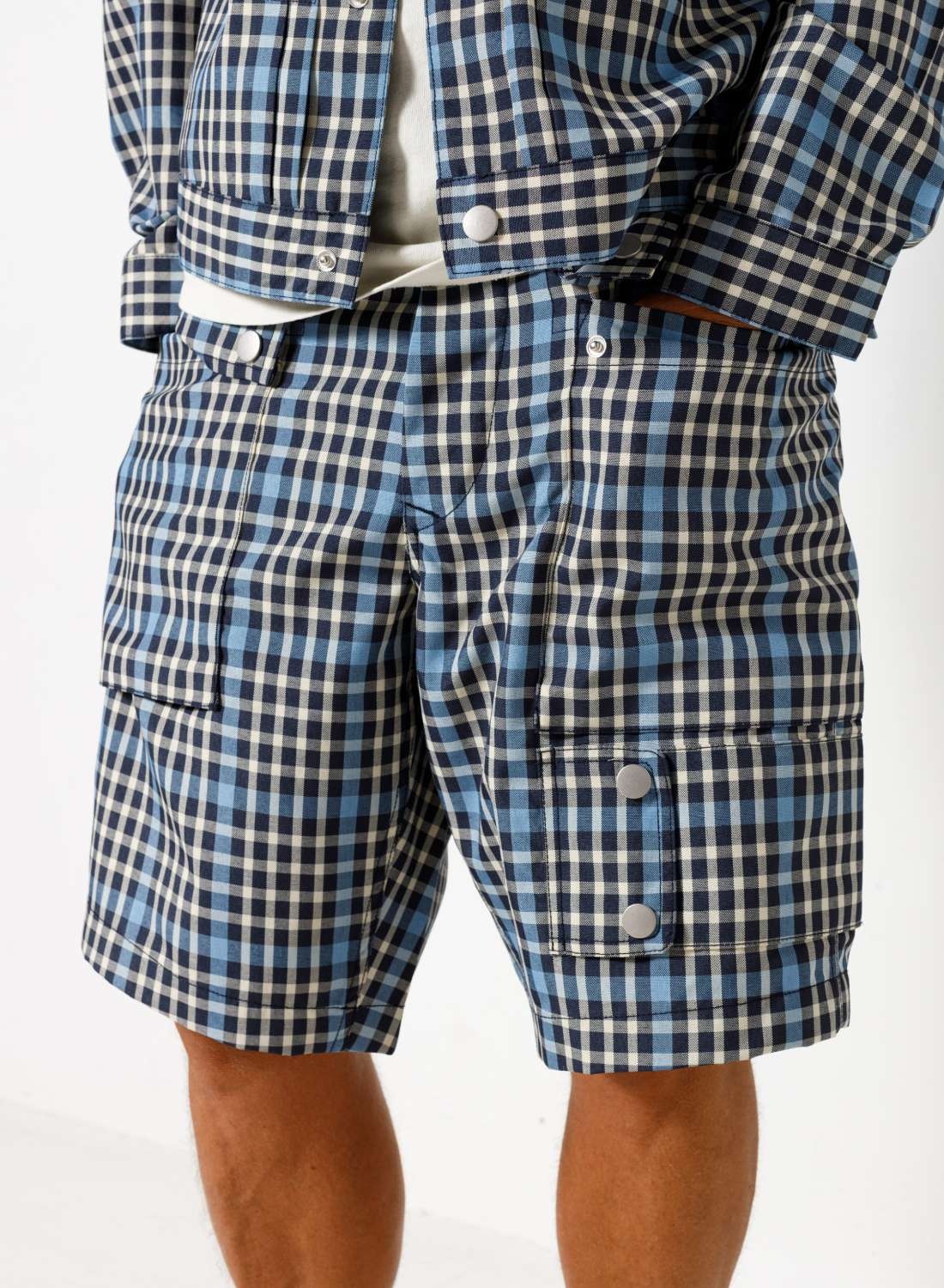 4 Tool Short in Navy Check - 3