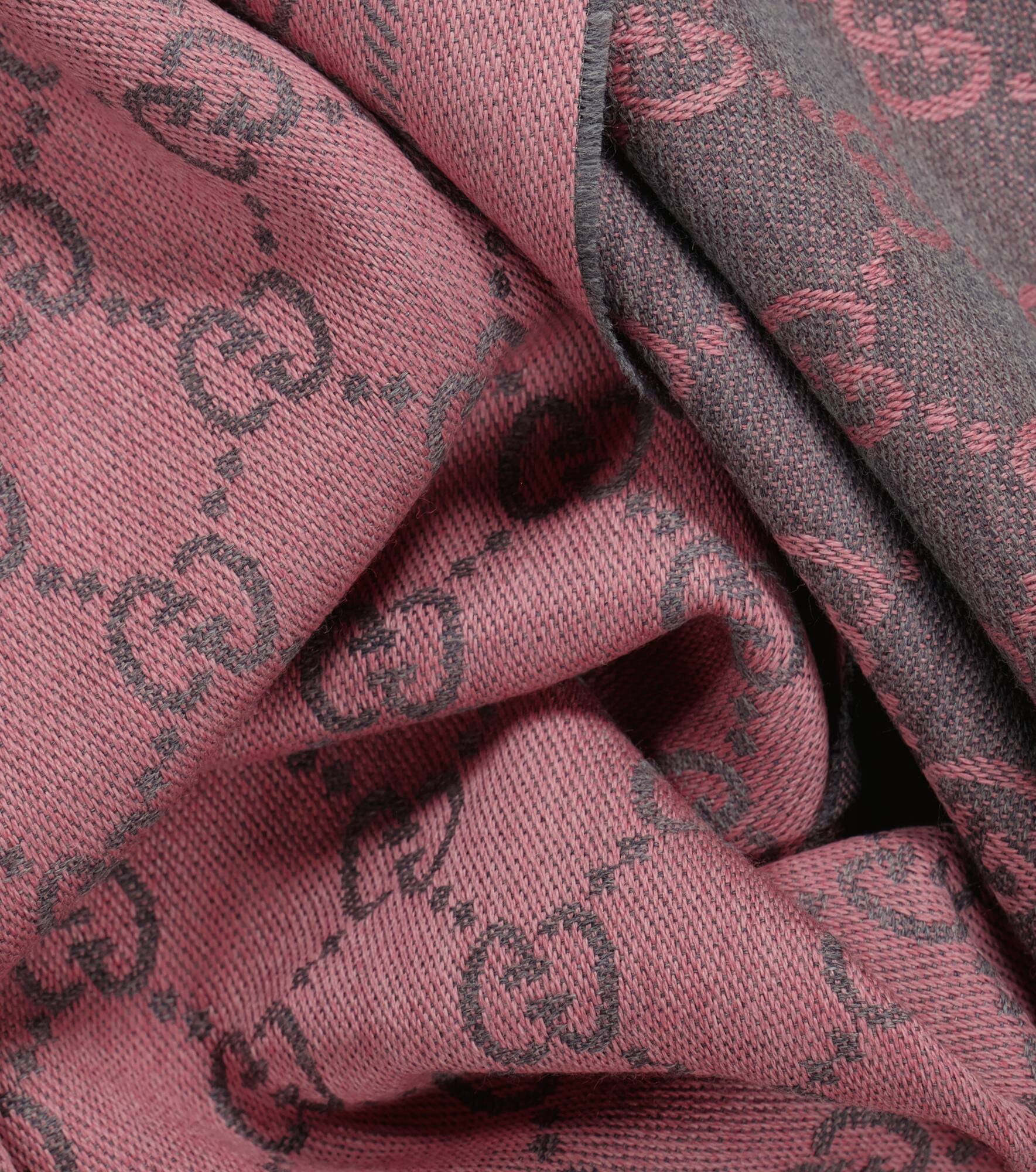 GG wool jacquard scarf - 4
