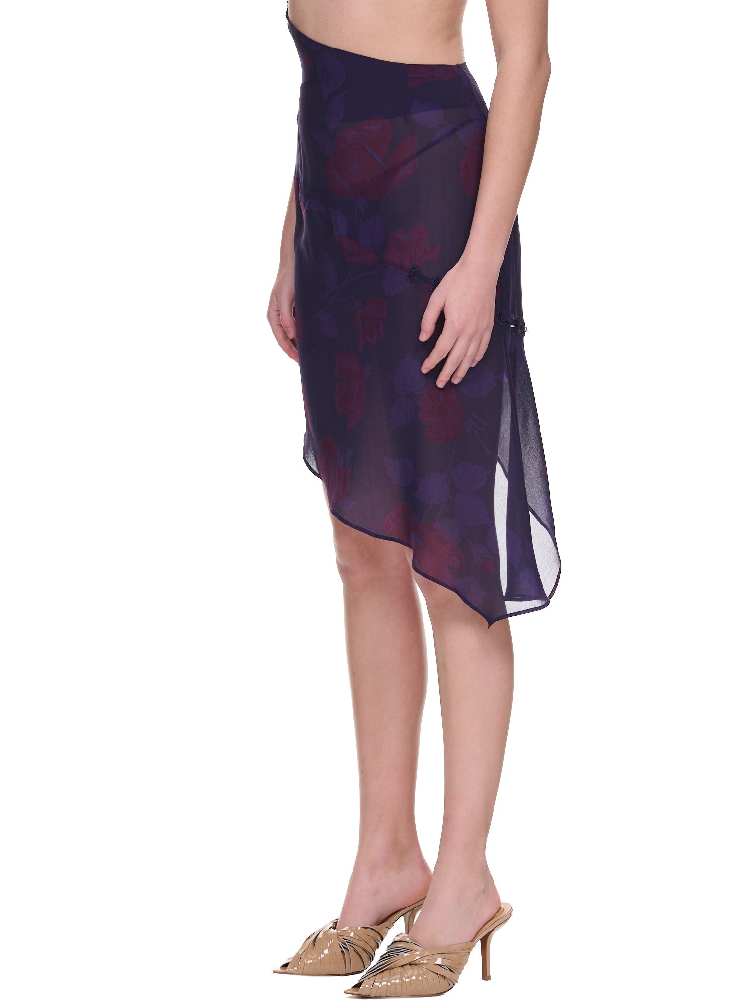 Asymmetric Sheer Skirt - 2