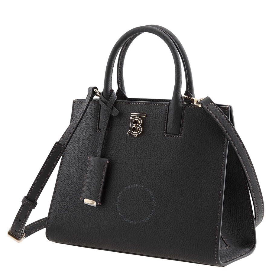 Burberry Black Frances TB Plaque Tote Bag - 4