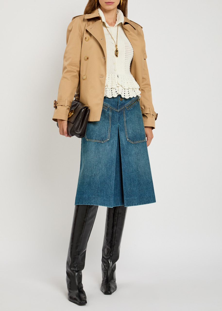 Chloe Panelled Denim Midi Skirt - 4