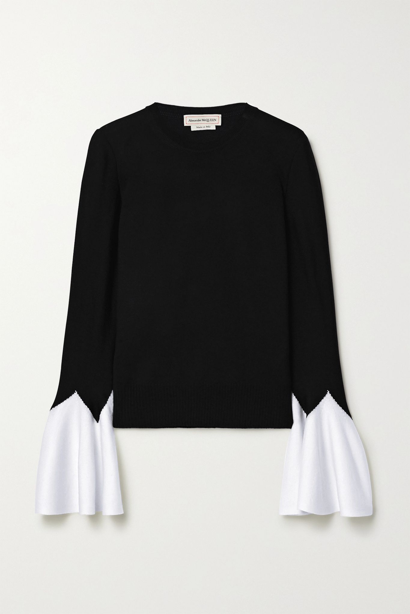 Two-tone wool sweater - 1