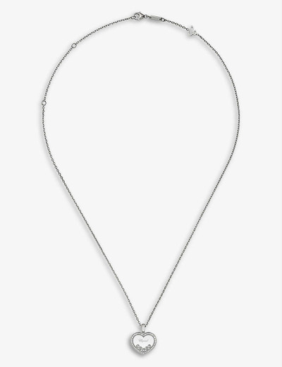 Chopard Happy Diamonds 18ct white-gold and 0.73ct round-cut diamond pendant necklace outlook