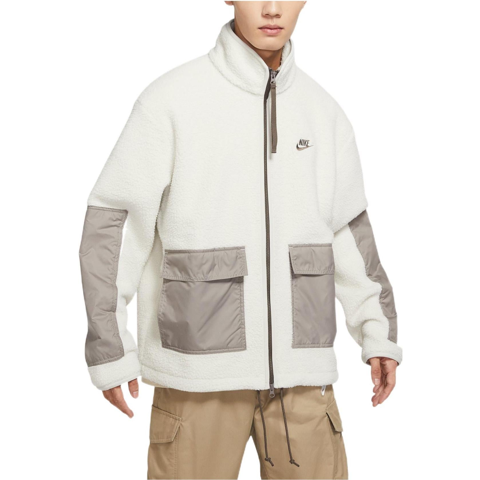 Nike fleece zipped hooded jacket 'White' DV8183-072 - 2