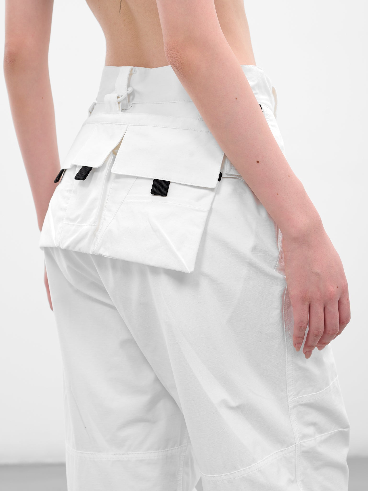 White Biker Pants & Bag - 5