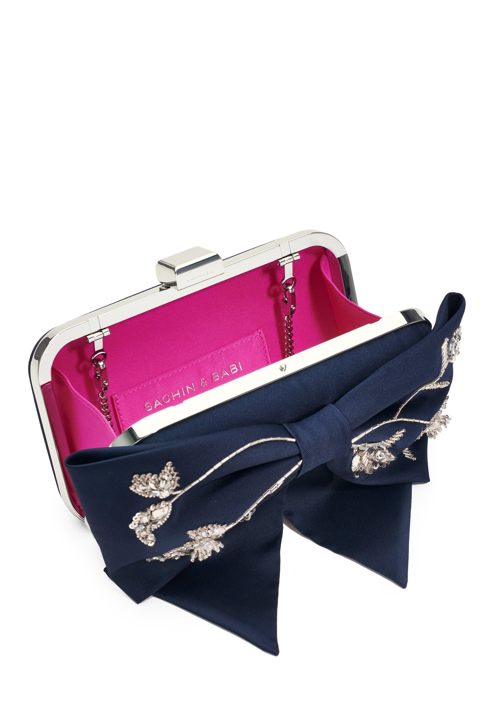 EMBROIDERED CUPIDS CLUTCH - NIGHT SKY - 2