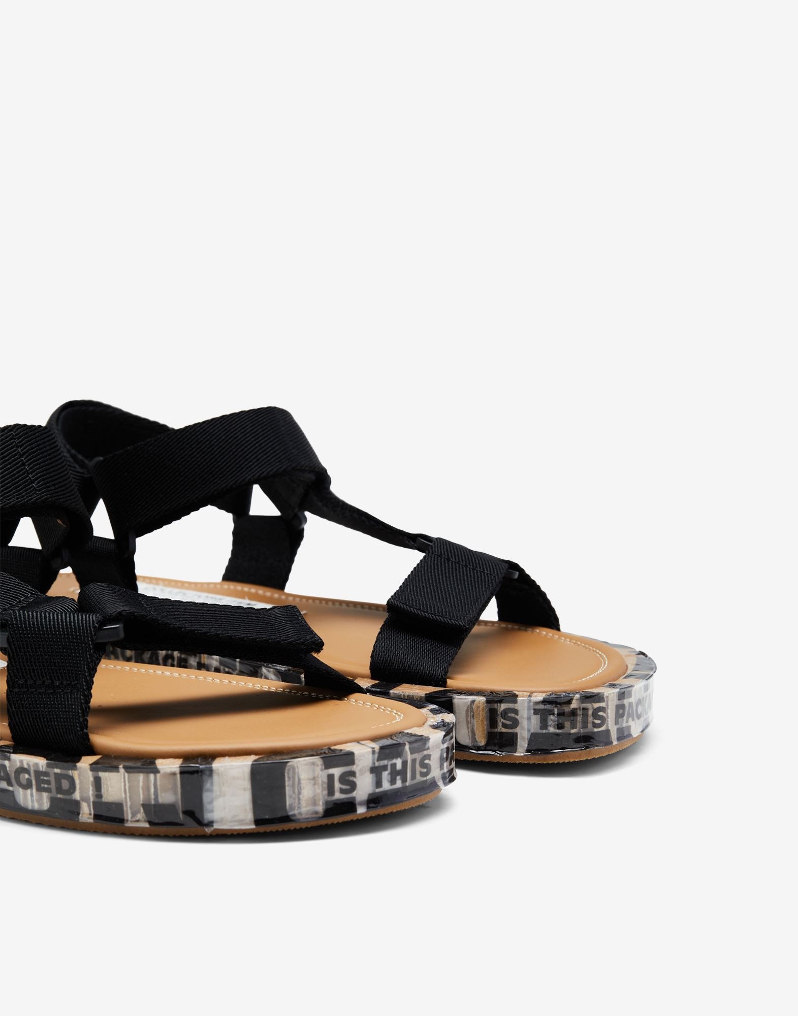 Strapped leather sandals - 5