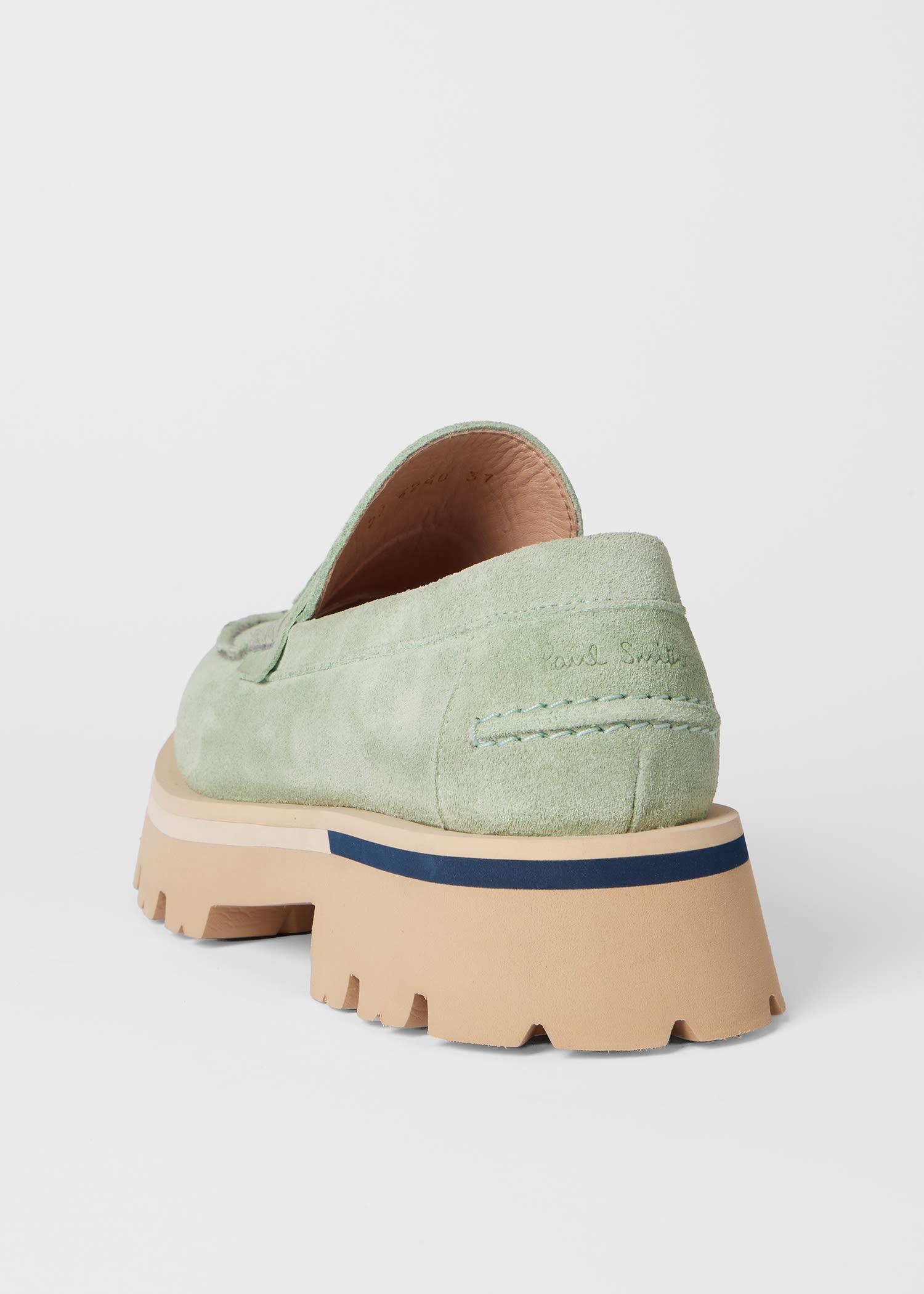 Mint Green Suede 'Felicity' Loafers - 4