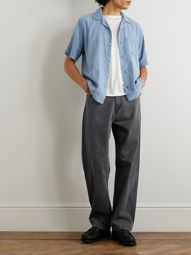 Carhartt Landon Wide-Leg Logo-Appliquéd Jeans Black outlook