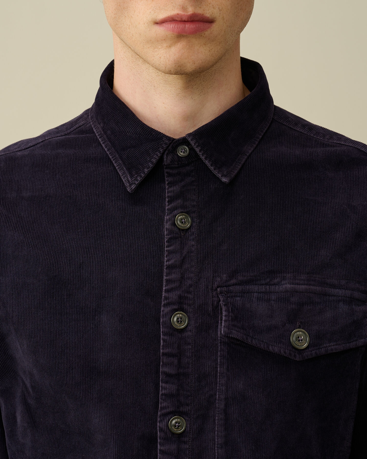 Corduroy Lens Buttoned Shirt - 4