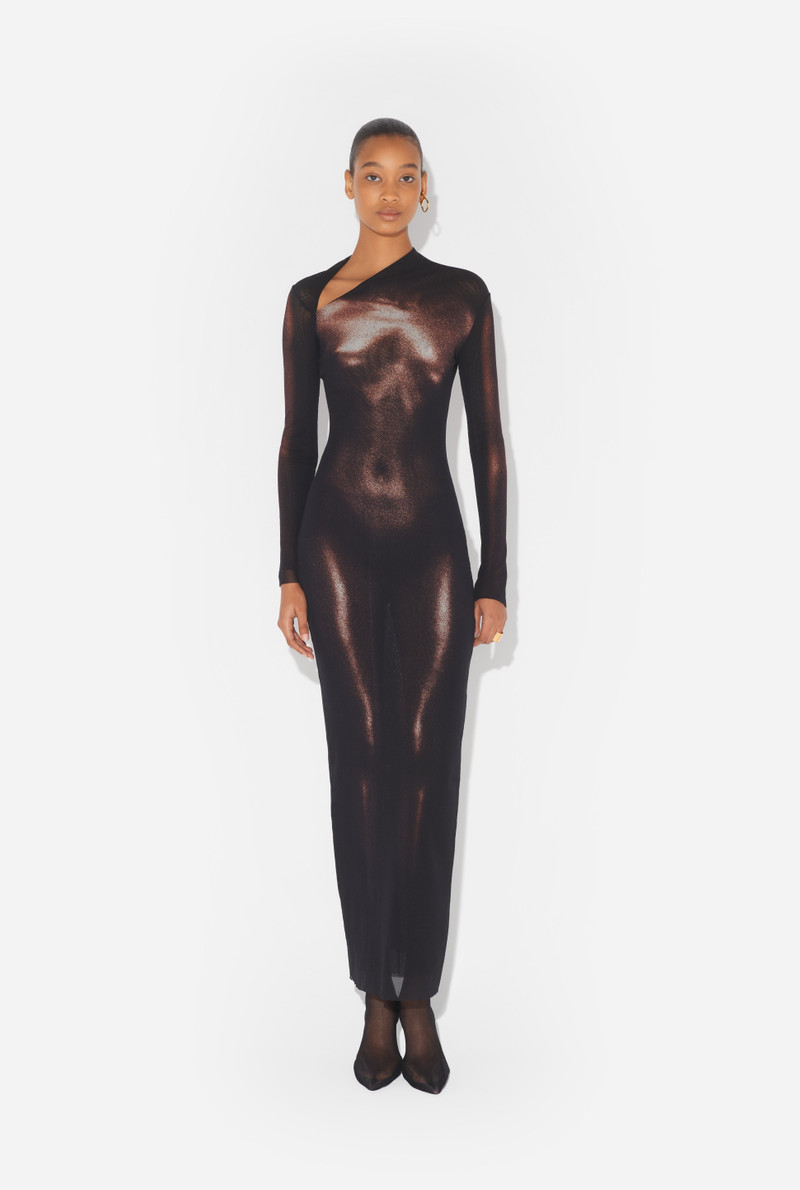 THE LONG BRONZE BODY DUST DRESS 1