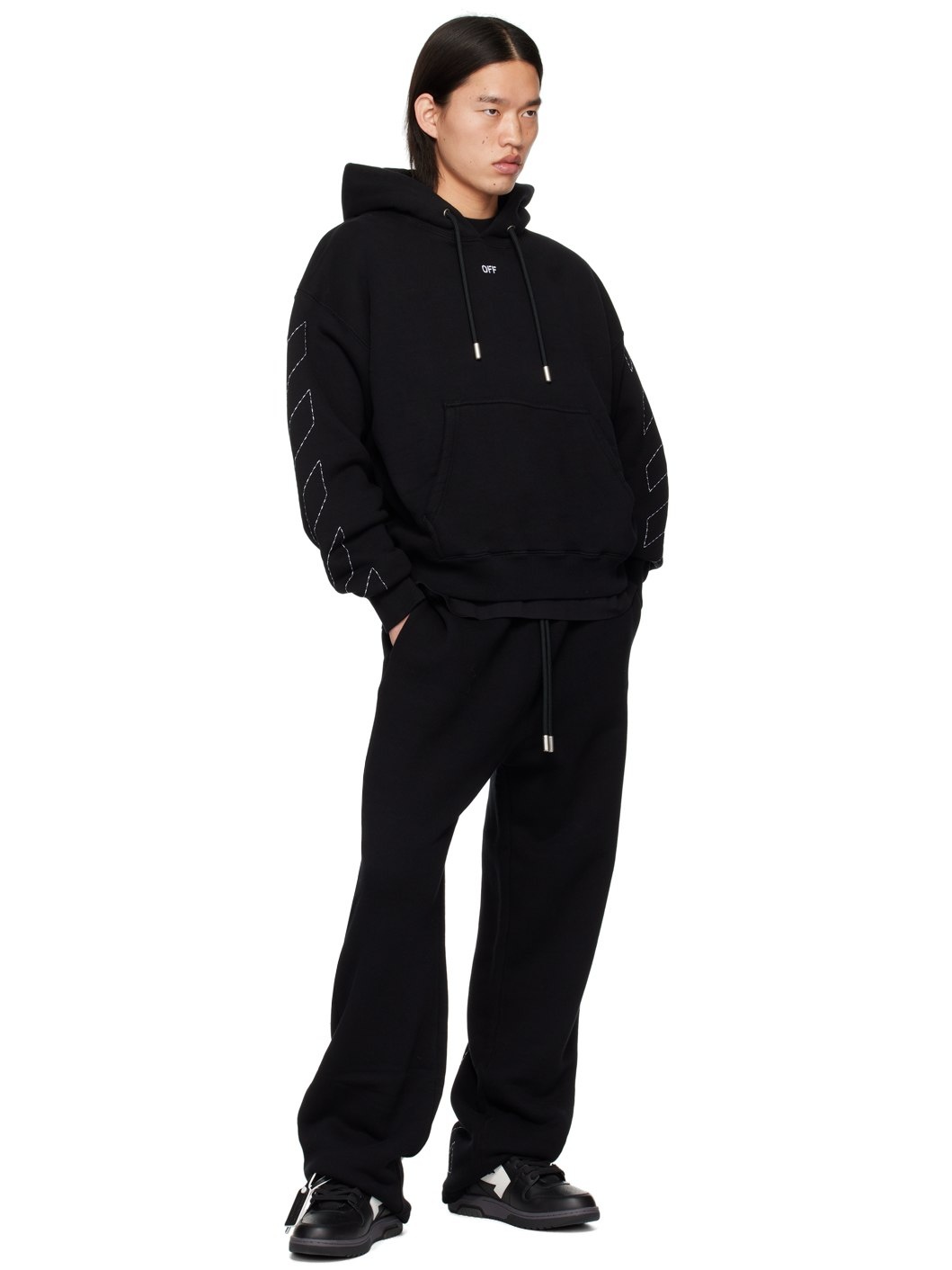 Black Off Stitch Skate Hoodie - 4