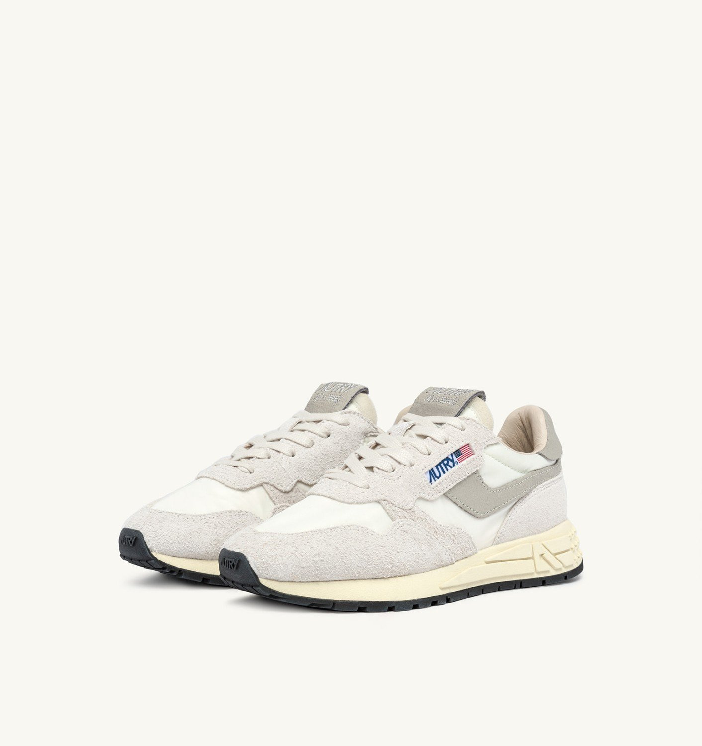 REELWIND LOW SNEAKERS IN WHITE NYLON AND SUEDE - 4