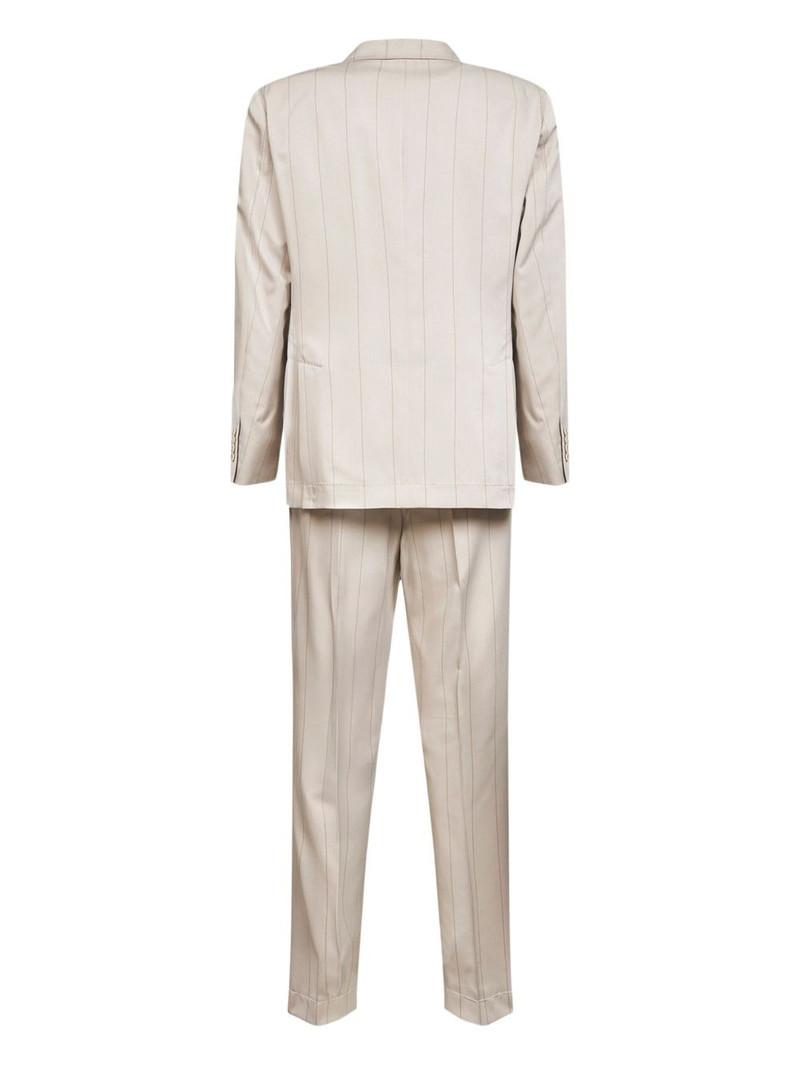 Brunello Cucinelli peak-lapel striped suit outlook