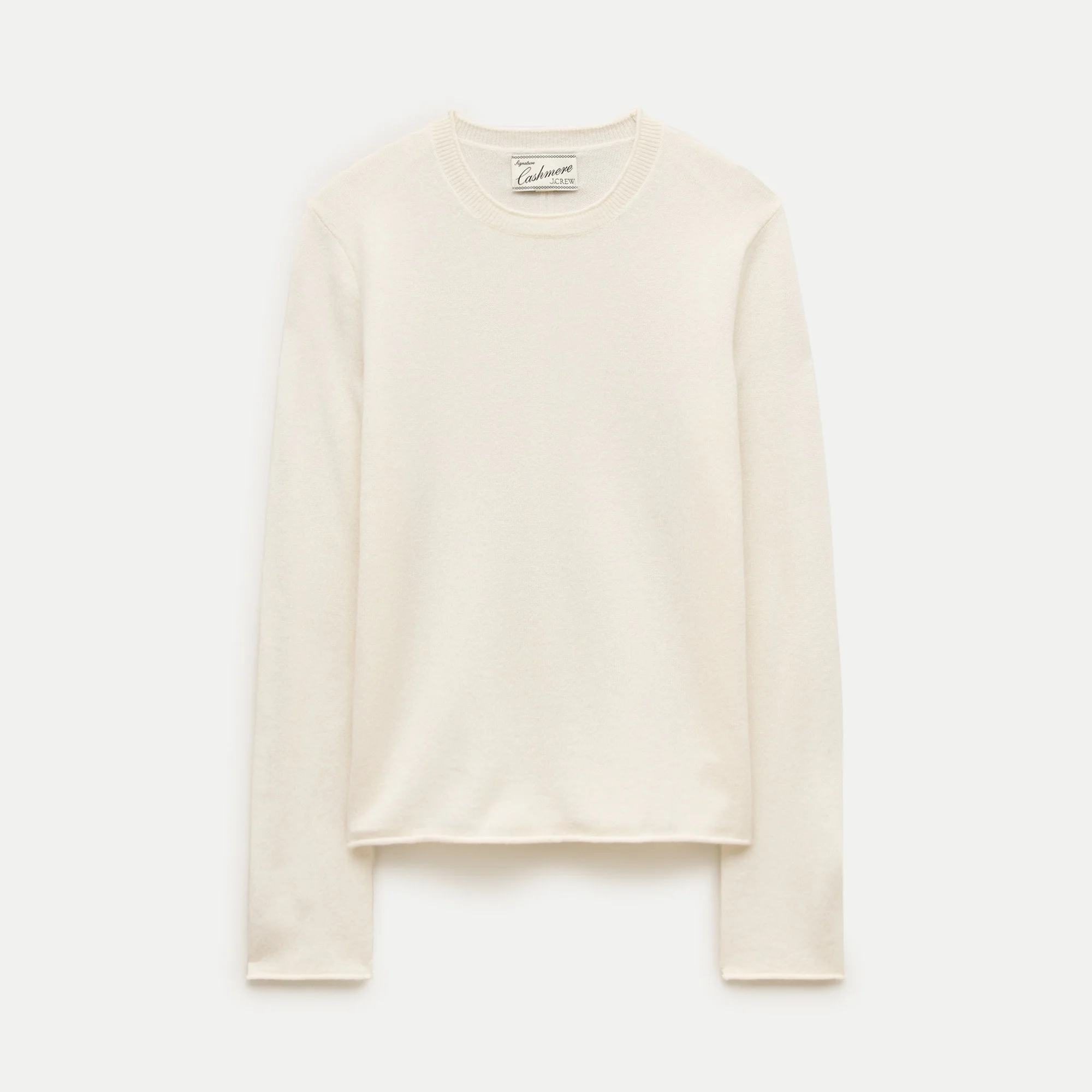 Rolled cashmere long-sleeve sweater - 1