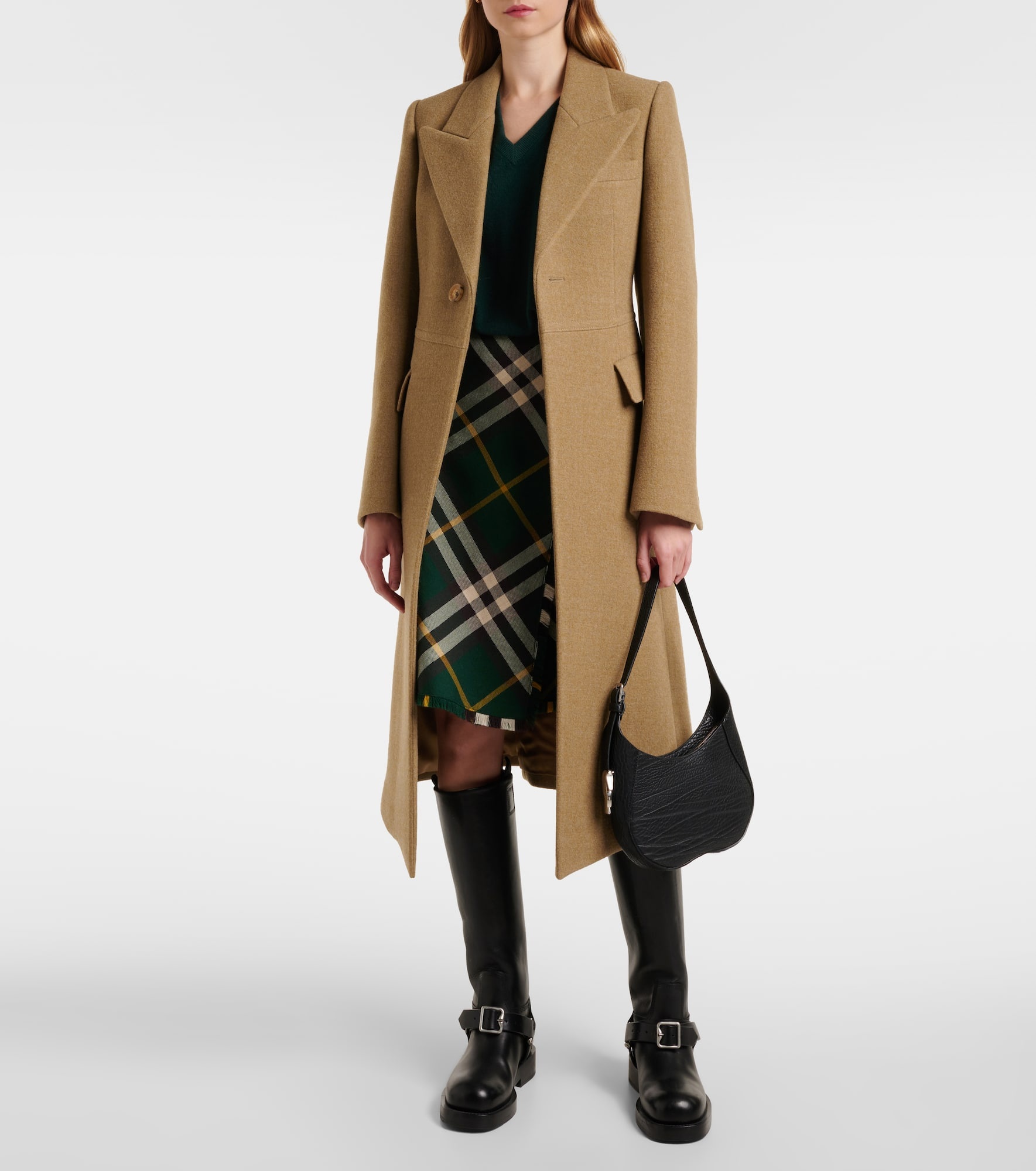 Single-breasted wool coat - 2