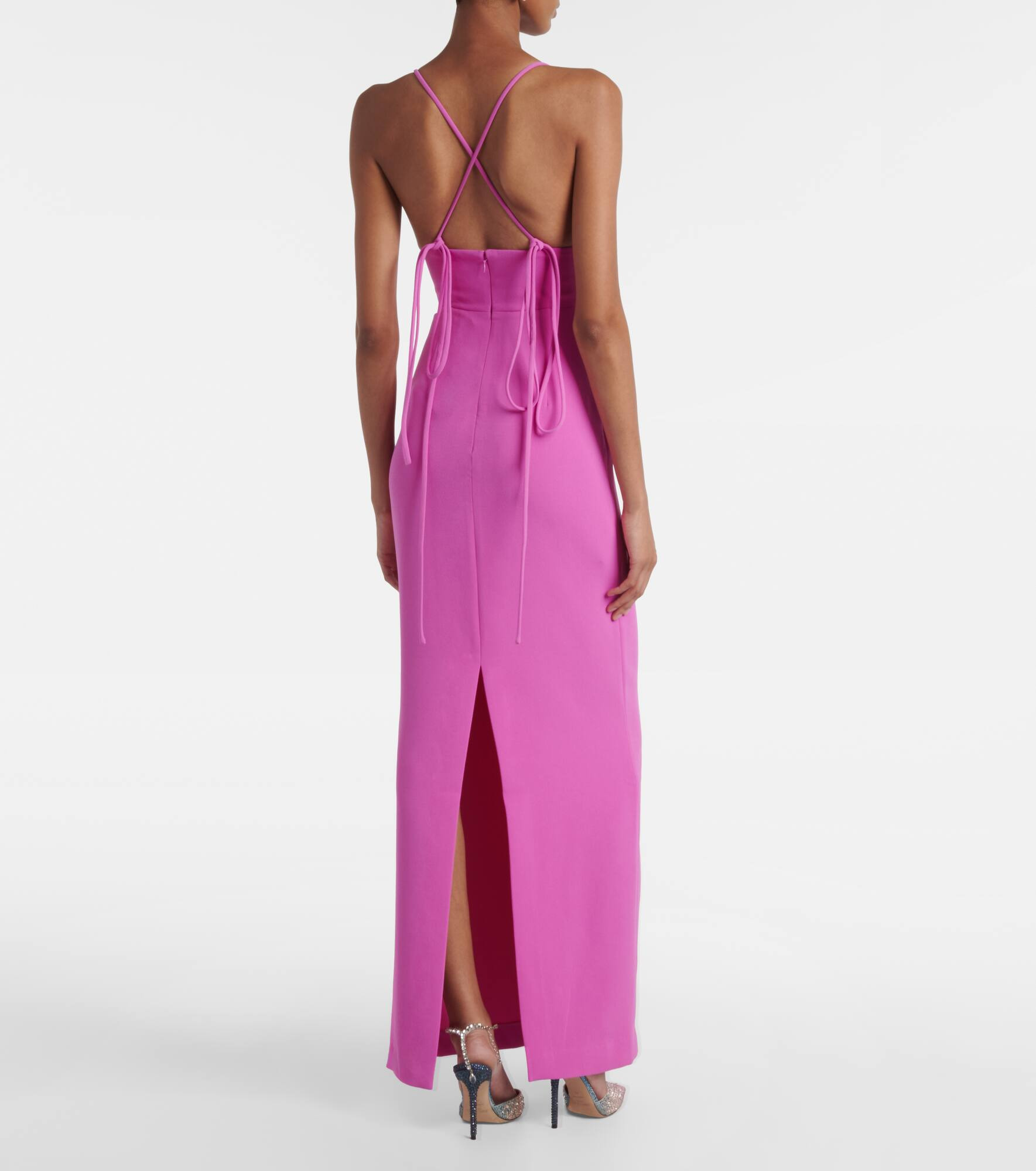 Milly cutout crêpe maxi dress - 3