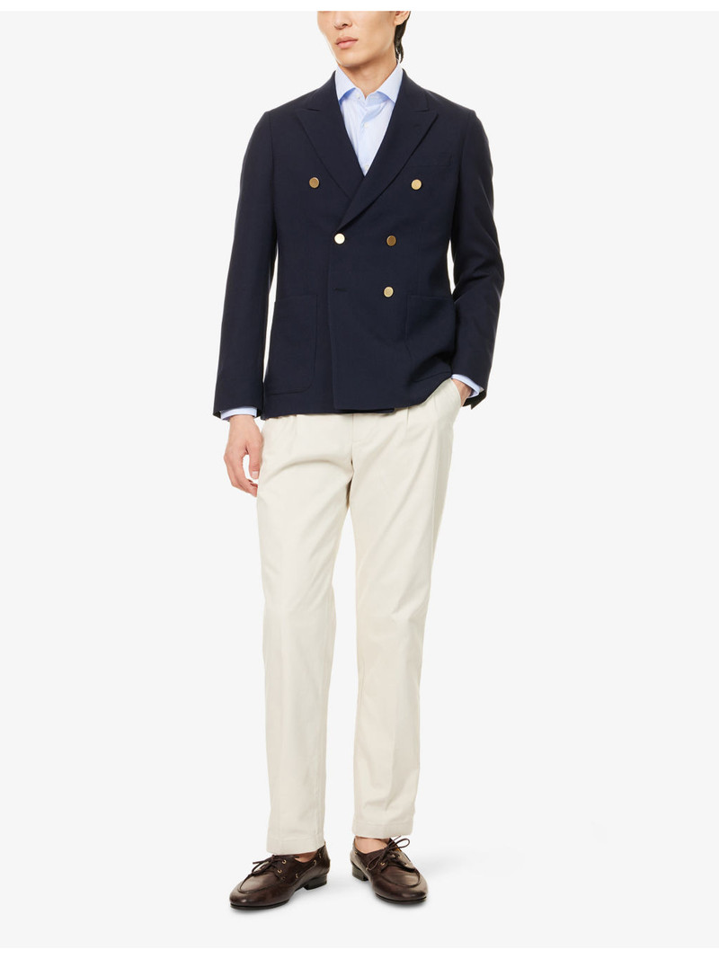 Paul Smith Double-Breasted Notched-Collar Woven Jacket outlook