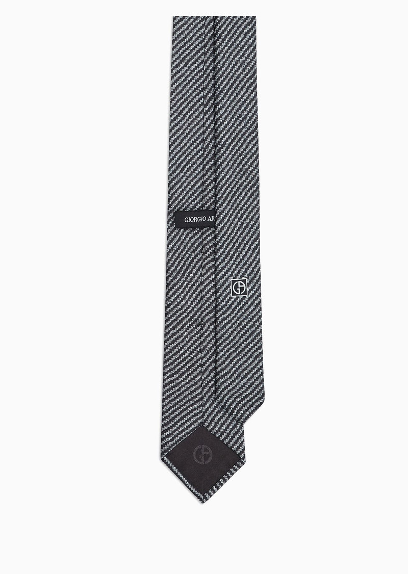 GIORGIO ARMANI ASV silk tie with geometric print outlook